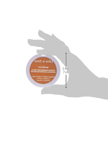 Wet n Wild Bare Focus Clarifying Finishing Powder | Matte | Pressed Setting Powder Medium-Tan with Vitamin E & Vegan Collagen Paraben & Cruelty Free-1.34 Ounces