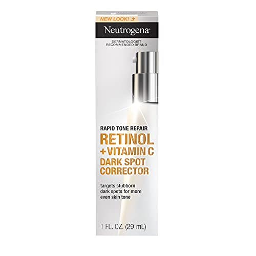 Neutrogena Rapid Tone Repair Dark Spot Corrector Face Serum with Hyaluronic Acid, Retinol & Vitamin C, Daily Anti Wrinkle Retinol Serum & Dark Spot Corrector to Brighten & Even Tone, 1 oz