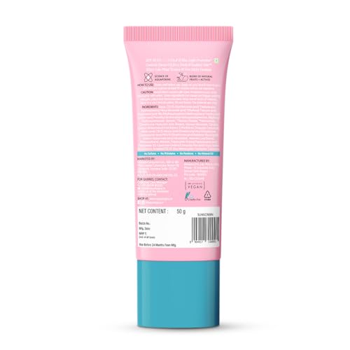 Aqualogica Radiance+ Oil Control Fluid Sunscreen for Oily Skin - 50 g | Ultra-Light Fluid Texture | SPF 50+ PA++++ UVA & UVB Protection | Oil Free | Controls Excess Oil | Non Greasy | No White Cast | For Men & Women