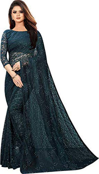 Avantika Fashion Women's Jacquard Russell Net Saree With blouse piece