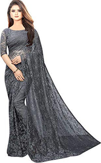 Avantika Fashion Women's Jacquard Russell Net Saree With blouse piece