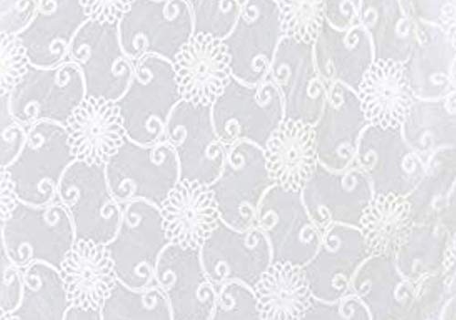 AKSHAR LLC Women's Designer Pure Chiffon Dupatta with Pure Cotton Thread Embroidery Work