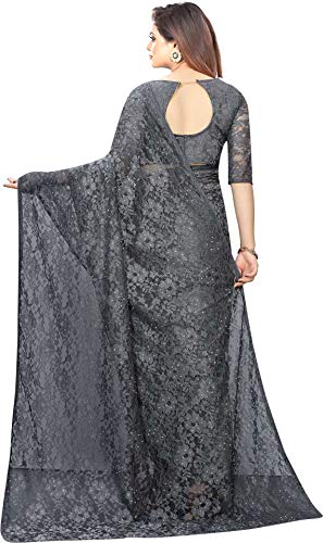 Avantika Fashion Women's Jacquard Russell Net Saree With blouse piece