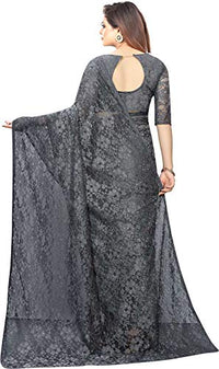 Avantika Fashion Women's Jacquard Russell Net Saree With blouse piece