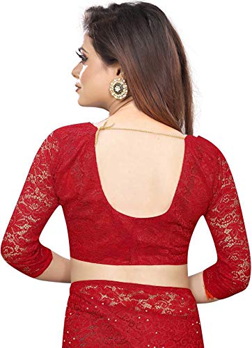 Avantika Fashion Women's Jacquard Russell Net Saree With blouse piece