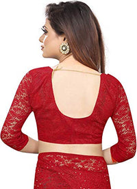 Avantika Fashion Women's Jacquard Russell Net Saree With blouse piece