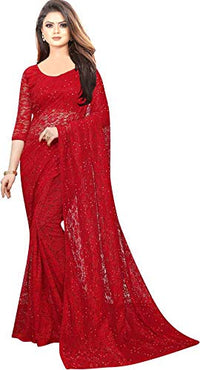 Avantika Fashion Women's Jacquard Russell Net Saree With blouse piece