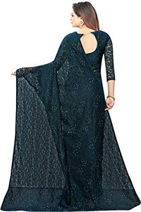 Avantika Fashion Women's Jacquard Russell Net Saree With blouse piece