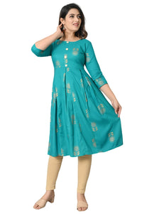 VASTRAMANIAA Women's Rayon A-Line Kurta