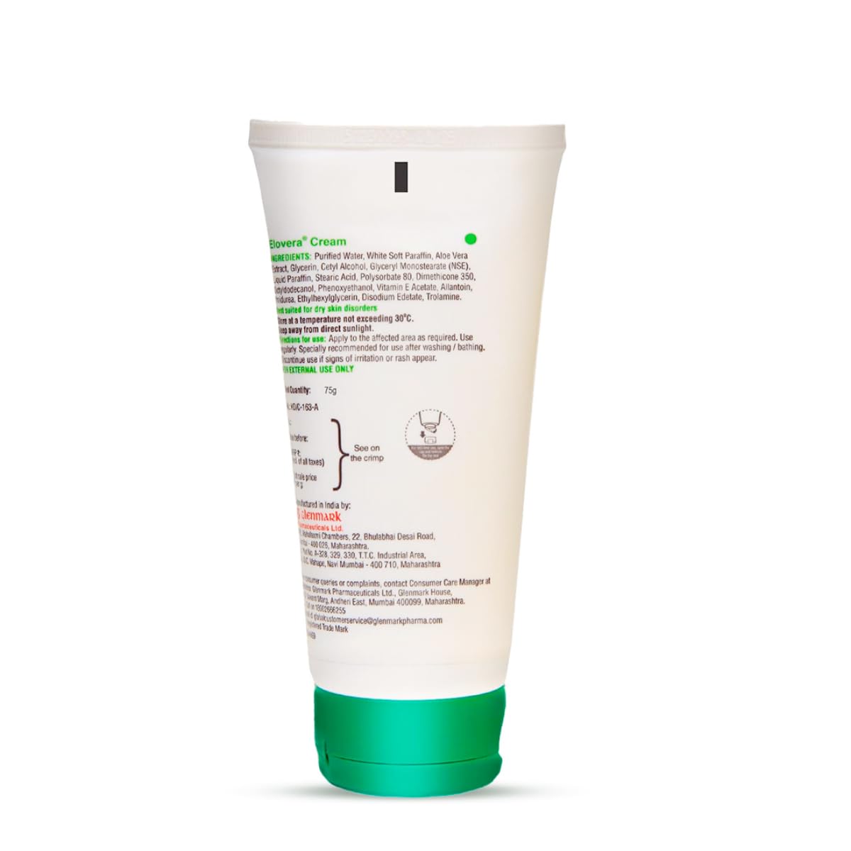 Elovera Moisturising Cream 75g | For Dry Skin | with Aloe Vera & Vitamin E | Protects, Nourishes and Repairs Skin | Paraben Free | Fragrance Free (Pack of 2)