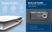 SleepLux Durable Inflatable Air Mattress with Built-in Pump, Pillow and USB Charger King 22