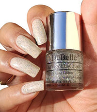 DeBelle Gel Nail Polish Shimmer Top Coat (Holo Shimmer Transparent Nail Paint)|Non UV - Gel Finish |Chip Resistant | Seaweed Enriched Formula| Long Lasting|Cruelty and Toxic Free| 8ml