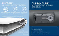 SleepLux Durable Inflatable Air Mattress with Built-in Pump, Pillow and USB Charger King 22