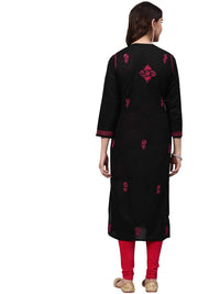 Ada Hand Embroidered Lucknow Chikankari Women's Pure Cotton Kurti Kurta