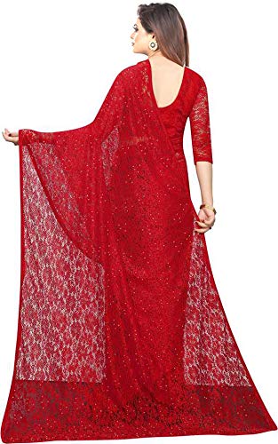 Avantika Fashion Women's Jacquard Russell Net Saree With blouse piece
