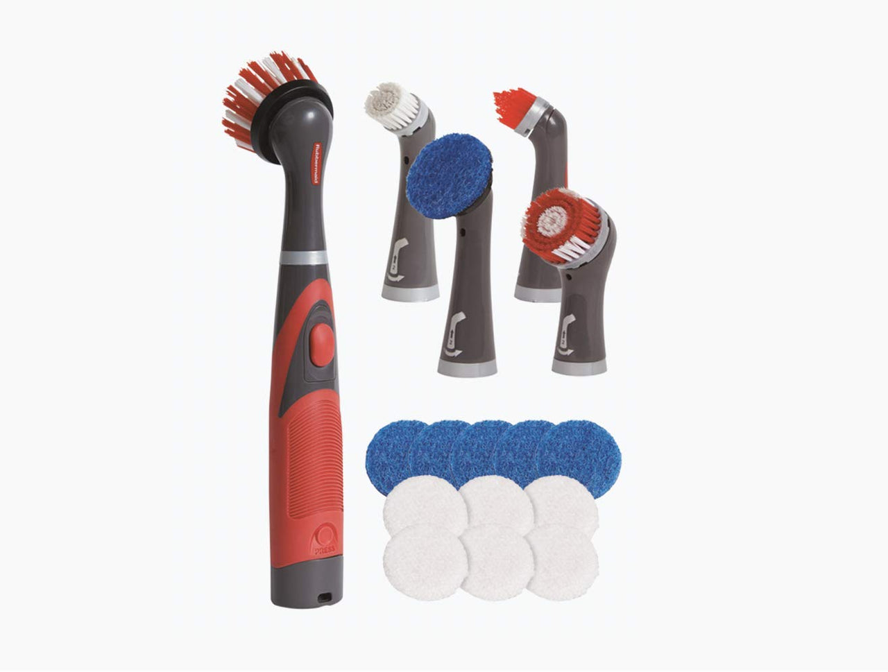 Rubbermaid Reveal Power Scrubber 18-Piece Kit, Cordless Electric Battery Powered Scrub Brush, Water Resistant, for Home/Kitchen/Bathroom/Grout/Tile/Shower/Tub Power Scrubber Ultimate Kit