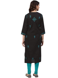 Ada Hand Embroidered Lucknow Chikankari Women's Pure Cotton Kurti Kurta
