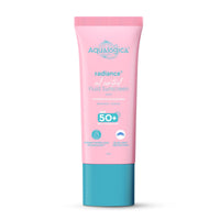 Aqualogica Radiance+ Oil Control Fluid Sunscreen for Oily Skin - 50 g | Ultra-Light Fluid Texture | SPF 50+ PA++++ UVA & UVB Protection | Oil Free | Controls Excess Oil | Non Greasy | No White Cast | For Men & Women