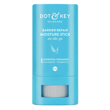 DOT & KEY Barrier Repair Moisture Stick On-The-Go Non Sticky Ceramides Moisturizer With Hyaluronic + Probiotic For Intense Moisturization&Skin Strengthening|For Dry Skin, Normal & Sensitive Skin|20G