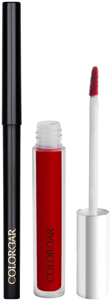 Colorbar cosmetics Intensely Rich Kajal-Creatively, Black, 0.30 g & Colorbar Sindoor, Red, 3.8ml