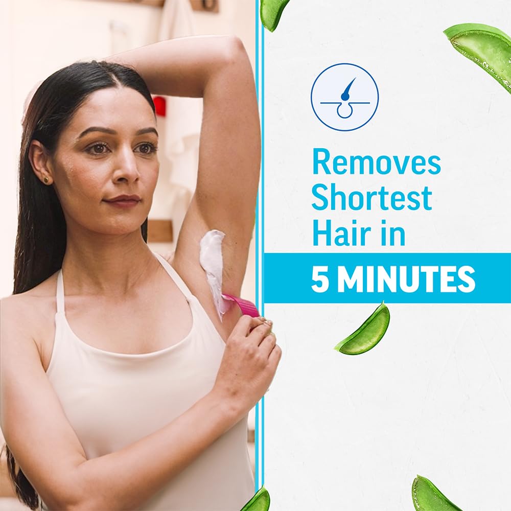 Veet Pure Hair Removal Cream for Women For Sensitive Skin - 50g Pack Of 3 | Suitable for Legs, Underarms, Bikini Line, Arms