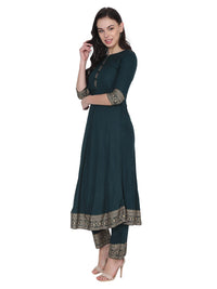 VASTRAMANIAA Women's Rayon Kurta Palazzo Ethnic Set