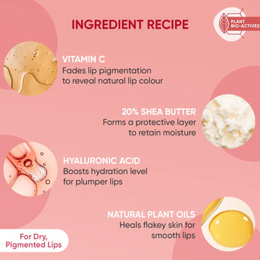 DOT & KEY Lip Plumping Mask With Shea Butter&Vitamin C + E For Naturally Glowing Lips|Smoothes Flaky&Dry Lips|Lip Mask For Soft,Smooth&Plump Lips|(Lingonberry)|15Ml