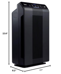 WINIX AM80 Air Purifier for Home Large Room Up to 1740 Ft² in 1 Hr With Air Quality Monitor, True HEPA, Advanced Odor Control Carbon Filter and Auto Mode, Captures Pet Allergies, Smoke, Dust Dark Gray