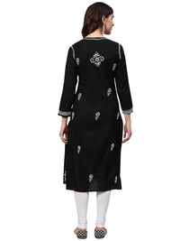 Ada Hand Embroidered Lucknow Chikankari Women's Pure Cotton Kurti Kurta