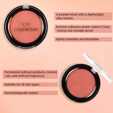 Colorbar Cheekillusion Blush, Bronzing Glaze | Lightweight, silky texture | Highly-buildable and blendable | Powder blush| Suitable for all skin types