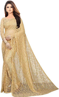 Avantika Fashion Women's Jacquard Russell Net Saree With blouse piece