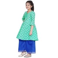 Bitiya By Bhama Girl's Cotton Blend Kurta & Palazzo