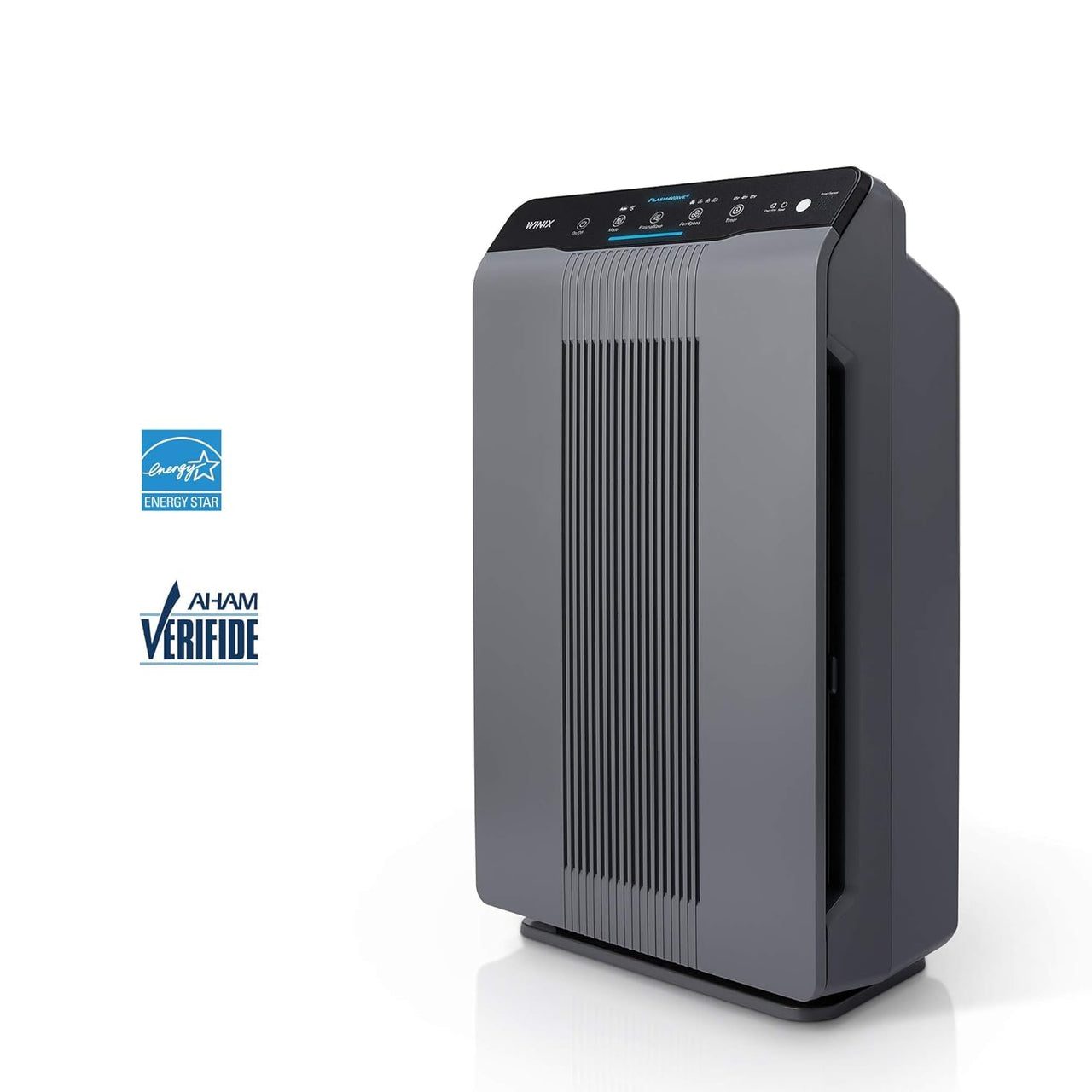 WINIX AM80 Air Purifier for Home Large Room Up to 1740 Ft² in 1 Hr With Air Quality Monitor, True HEPA, Advanced Odor Control Carbon Filter and Auto Mode, Captures Pet Allergies, Smoke, Dust Dark Gray
