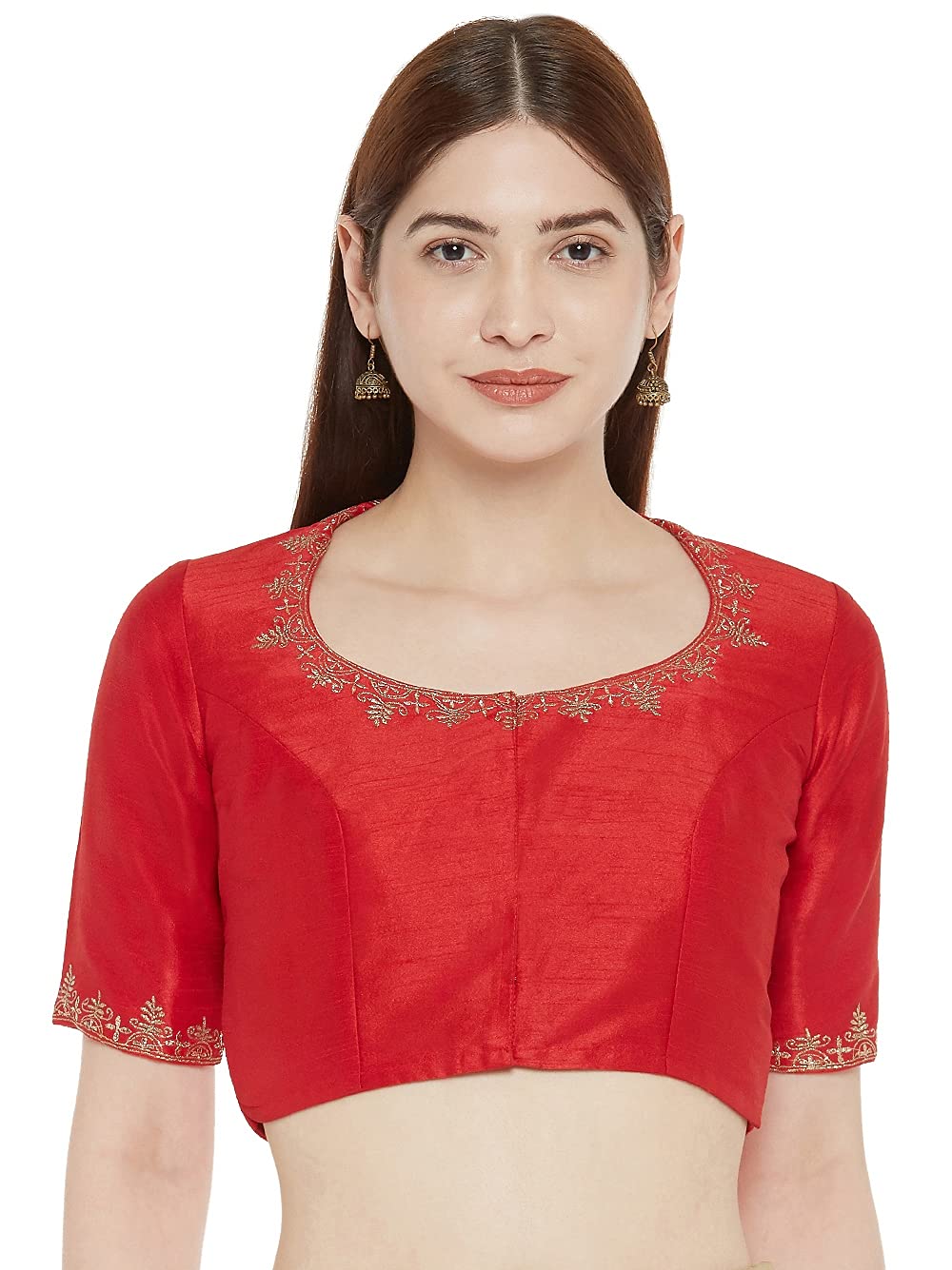 X3 Women's Polyester Sleeve Readymade Saree Blouse