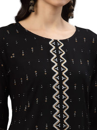 Yash Gallery Women's Rayon Geometric Printed Anarkali Kurta for Women