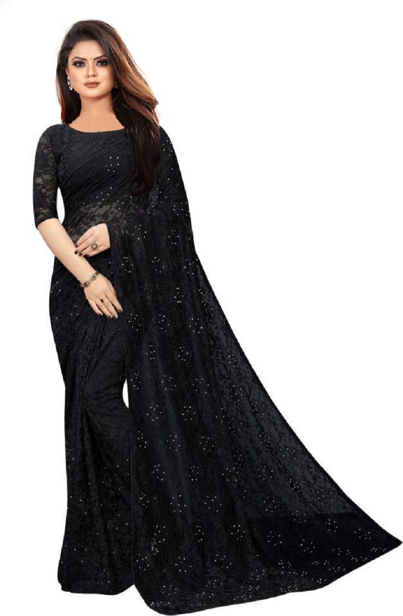 Avantika Fashion Women's Jacquard Russell Net Saree With blouse piece
