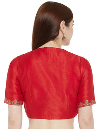 X3 Women's Polyester Sleeve Readymade Saree Blouse