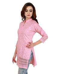 ZUNN Women's Chikankari Cotton Straight Kurta