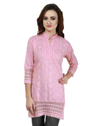 ZUNN Women's Chikankari Cotton Straight Kurta