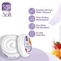 BoroPlus Soft Light Moisturising Cream | Light & Non-sticky | Provides 24 hour moisturisation|Ayurvedic Cream for all seasons |Hand Cream, Body Cream & Face Cream | Vitamin E - 300 ml (Pack of 2)