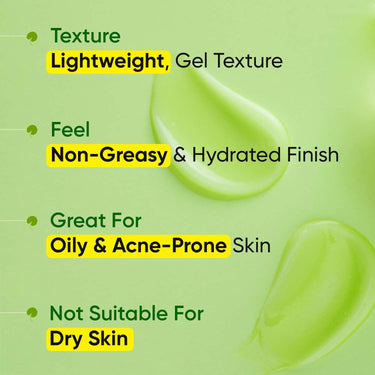 Dot & Key CICA Calming Skin Renewing Night Gel | For Oily, Acne Prone And Sensitive Skin | Night Cream with Niacinamide, Green Tea & Hyaluronic | Fades Blemishes & Dark Spots | 60ml