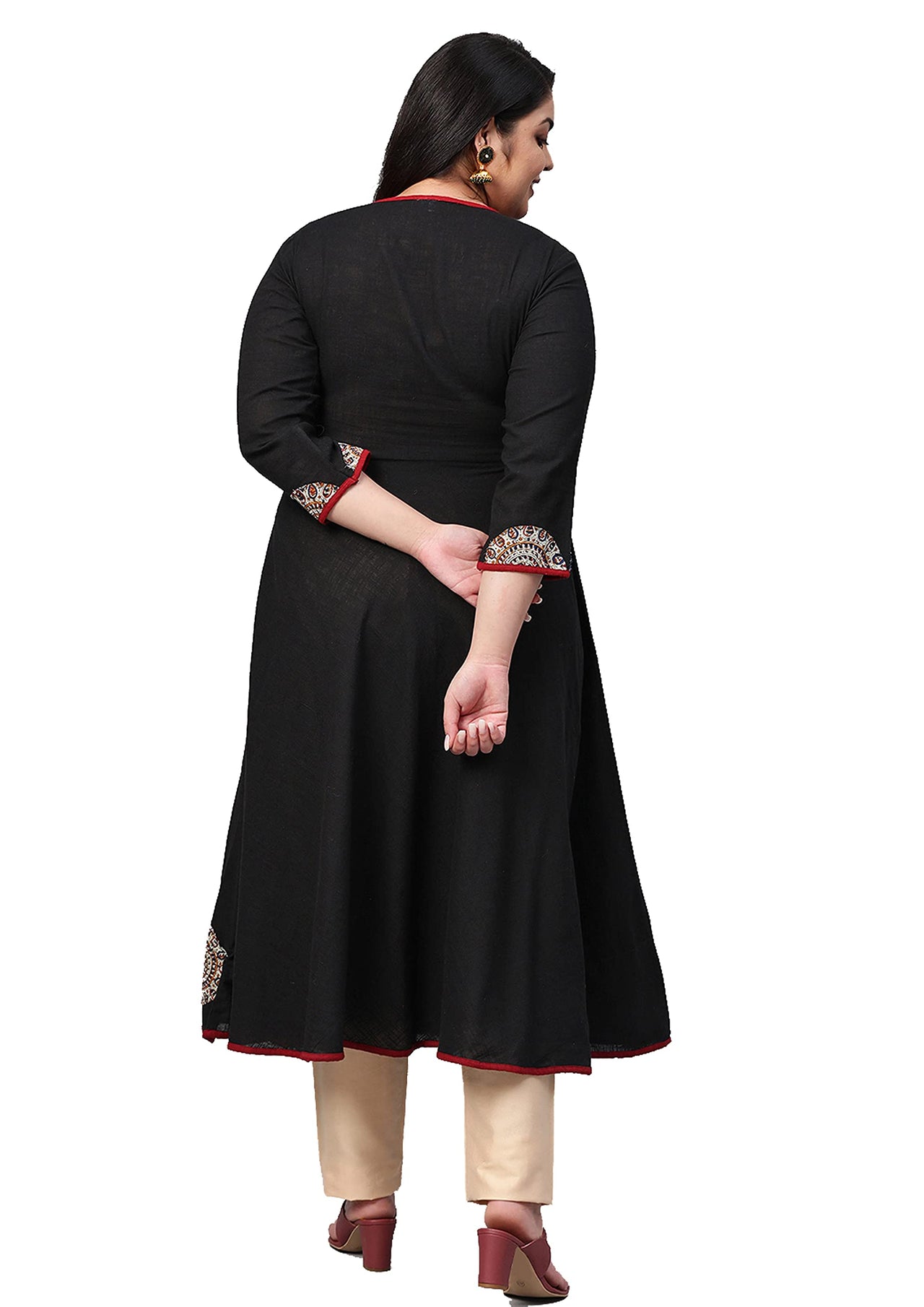 Yash Gallery Women's Cotton Angrakha Kurta