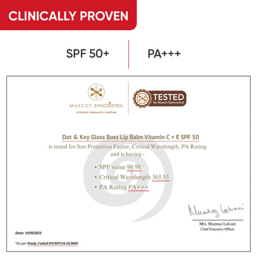 Dot & Key Gloss Boss Lip Duo | Strawberry Crush SPF 50 Lip Balm 12gm & Cocoa Mint SPF 50 Lip Balm 12gm | Sun Protected Tinted Lip Balm for Women | Fades Pigmentation | Moisturizes Dry & Flaky Lips