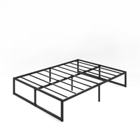 Zinus Lorelei 14 Inch Metal Platform Bed Frame, Steel Slat Support, No Box Spring Needed, Eco Friendly WonderBox(TM) Packaging, 12.4” Underbed Storage, Easy Assembly, Black, Queen New Small Box 14”