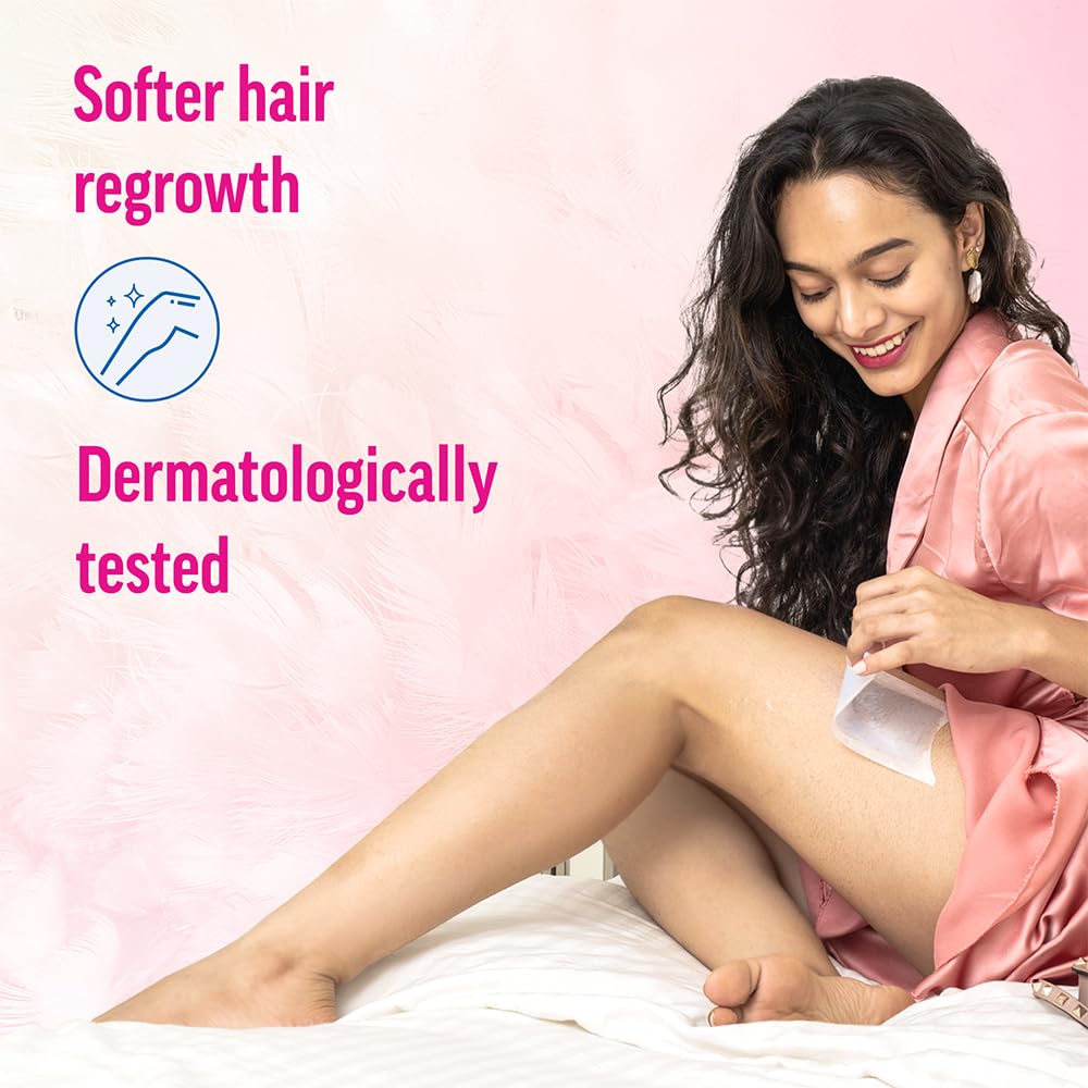 Veet Professional Waxing Strips Kit for Dry Skin, 20 Strips (Pack of 2) | Gel Wax Hair Removal for Women | Up to 28 Days of Smoothness | No Wax Heater or Wax Beans Required