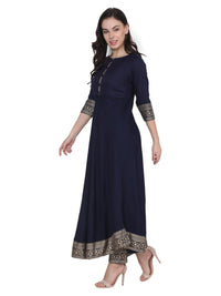 VASTRAMANIAA Women's Rayon Kurta Palazzo Ethnic Set