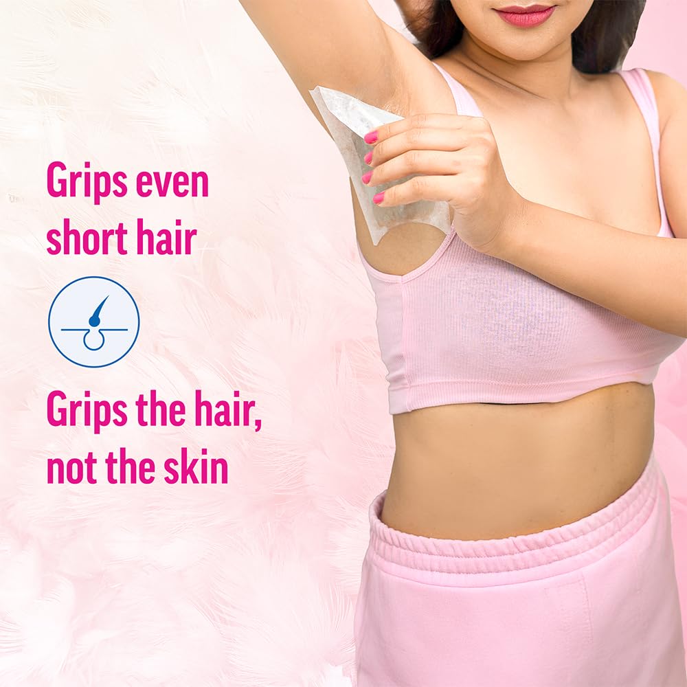 Veet Professional Waxing Strips Kit for Dry Skin, 20 Strips (Pack of 2) | Gel Wax Hair Removal for Women | Up to 28 Days of Smoothness | No Wax Heater or Wax Beans Required