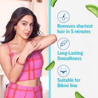 Veet Pure Hair Removal Cream for Women For Sensitive Skin - 50g Pack Of 3 | Suitable for Legs, Underarms, Bikini Line, Arms