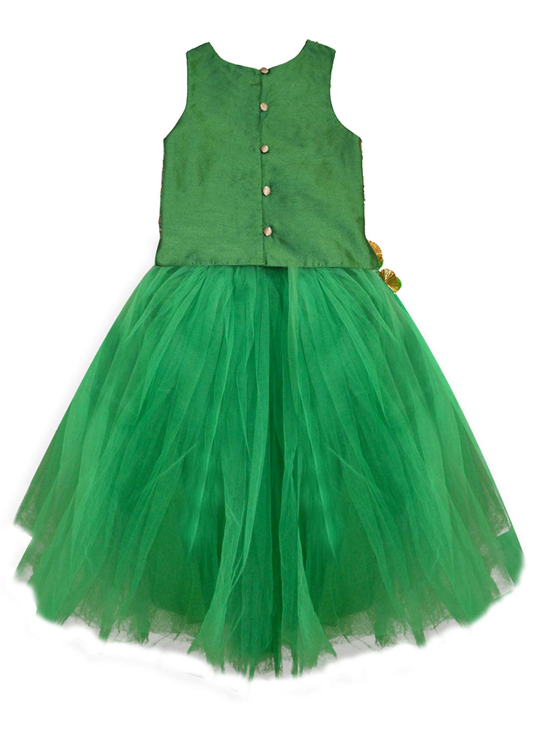 A.T.U.N Girls Lehenga Choli Multi-Turquoise