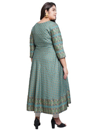 Yash Gallery Women's Plus Size Plus Size Rayon Floral Printed Anarkali Kurta for Women